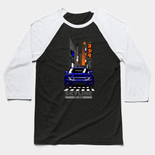 NissanSkyline GTR 33 Blue street Baseball T-Shirt